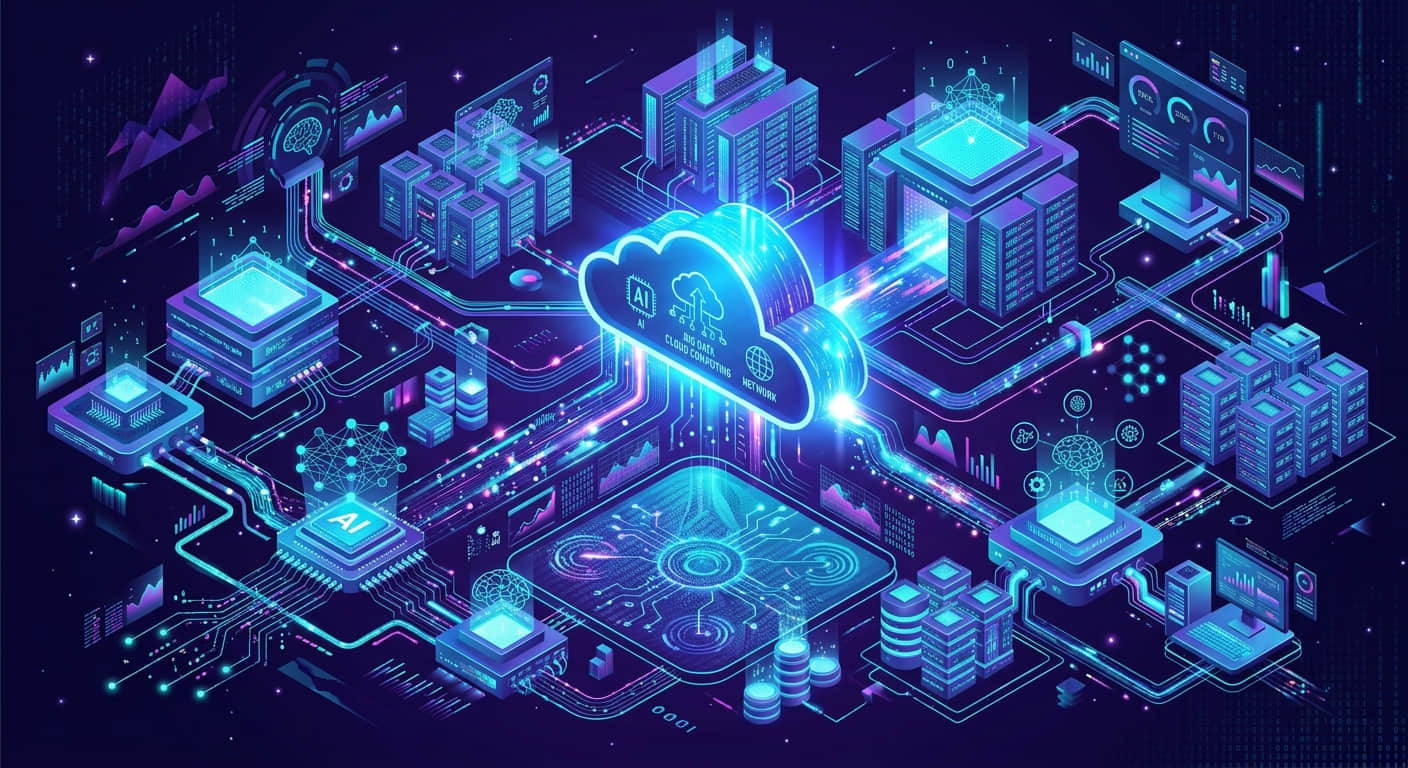 Technology infrastructure illustration